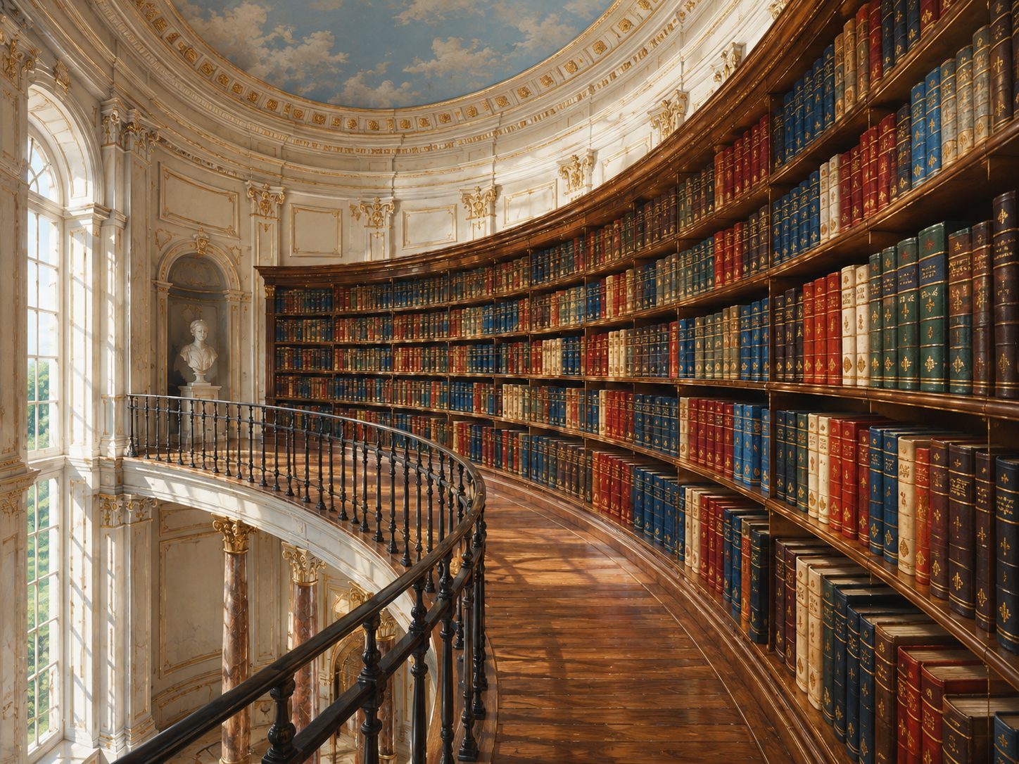 Galeria circular de biblioteca